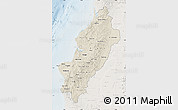 Shaded Relief Map of Manabi, lighten