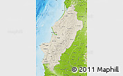 Shaded Relief Map of Manabi, physical outside