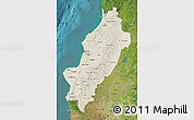Shaded Relief Map of Manabi, satellite outside