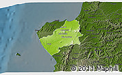 Physical 3D Map of Montecristi, darken