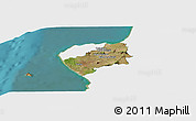 Satellite Panoramic Map of Montecristi, single color outside