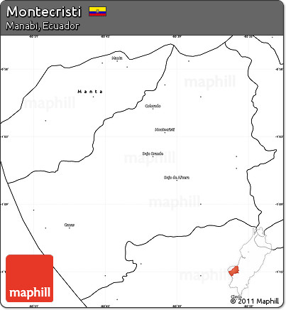 Blank Simple Map of Montecristi
