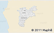 Classic Style 3D Map of Pajan, single color outside