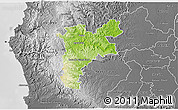 Physical 3D Map of Pajan, desaturated