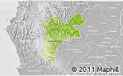 Physical 3D Map of Pajan, lighten, desaturated