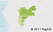 Physical 3D Map of Pajan, single color outside