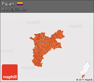 Political 3D Map of Pajan, cropped outside
