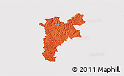 Political 3D Map of Pajan, cropped outside