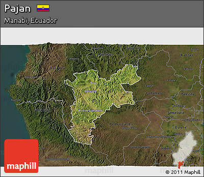 Satellite 3D Map of Pajan, darken