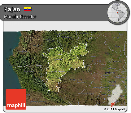 Satellite 3D Map of Pajan, darken