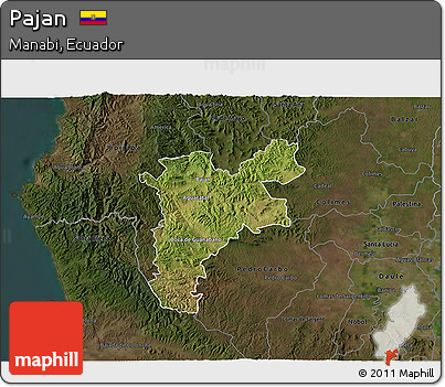 Satellite 3D Map of Pajan, darken