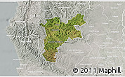Satellite 3D Map of Pajan, lighten, semi-desaturated
