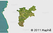 Satellite 3D Map of Pajan, single color outside