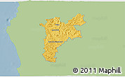 Savanna Style 3D Map of Pajan, single color outside