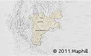 Shaded Relief 3D Map of Pajan, lighten, desaturated