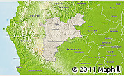 Shaded Relief 3D Map of Pajan, physical outside