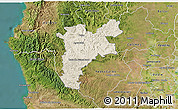 Shaded Relief 3D Map of Pajan, satellite outside