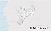 Silver Style 3D Map of Pajan, single color outside