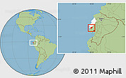 Savanna Style Location Map of Pajan, highlighted parent region