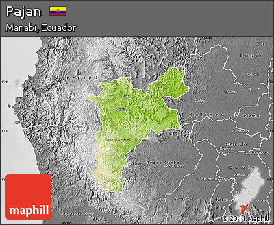 Physical Map of Pajan, desaturated