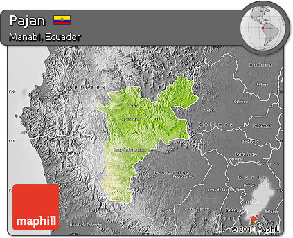 Physical Map of Pajan, desaturated