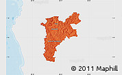 Political Map of Pajan, single color outside