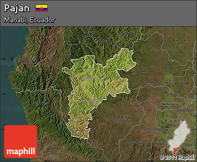 Satellite Map of Pajan, darken
