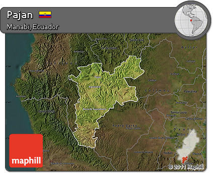 Satellite Map of Pajan, darken