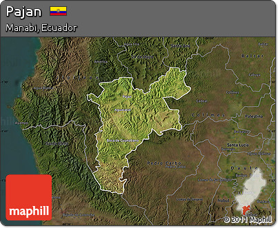 Satellite Map of Pajan, darken