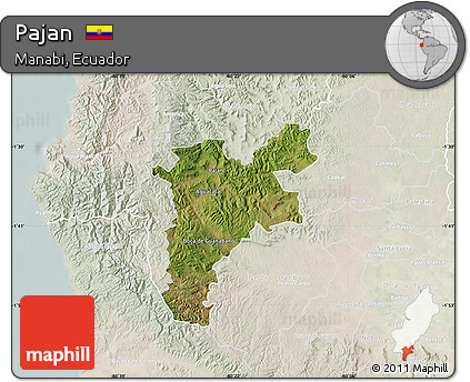 Satellite Map of Pajan, lighten