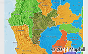 Satellite Map of Pajan, political outside