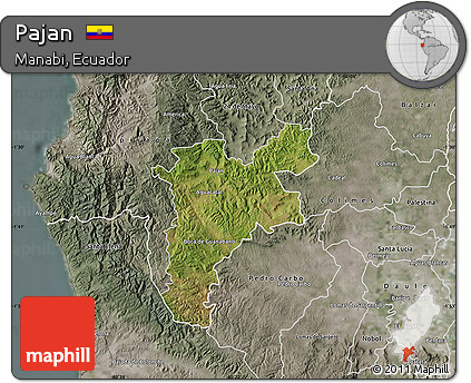 Satellite Map of Pajan, semi-desaturated
