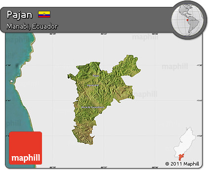 Satellite Map of Pajan, single color outside