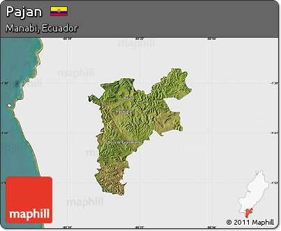 Satellite Map of Pajan, single color outside