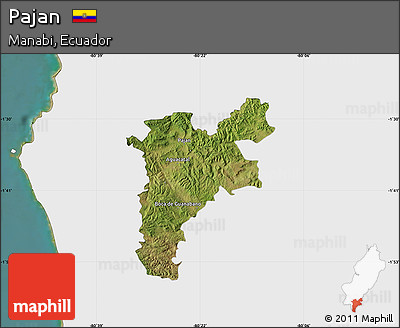 Satellite Map of Pajan, single color outside