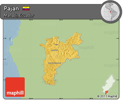 Savanna Style Map of Pajan, single color outside