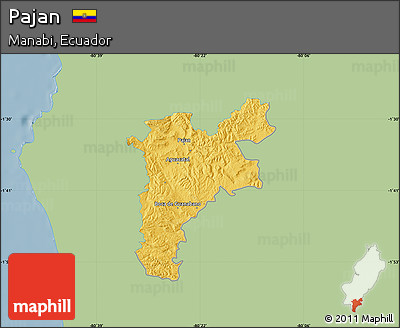 Savanna Style Map of Pajan, single color outside