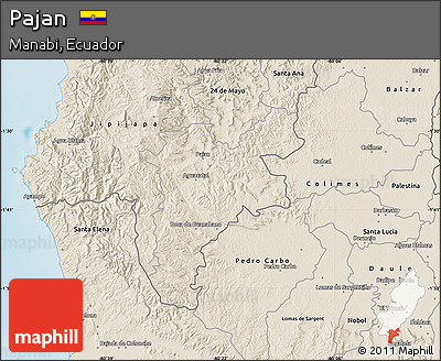 Shaded Relief Map of Pajan