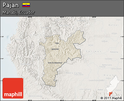 Shaded Relief Map of Pajan, lighten