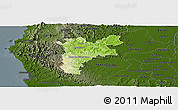 Physical Panoramic Map of Pajan, darken