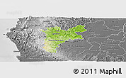 Physical Panoramic Map of Pajan, desaturated