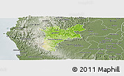 Physical Panoramic Map of Pajan, semi-desaturated