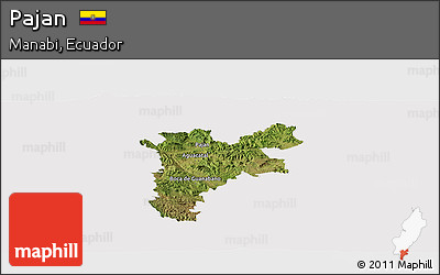 Satellite Panoramic Map of Pajan, cropped outside