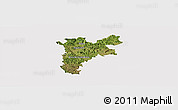 Satellite Panoramic Map of Pajan, cropped outside