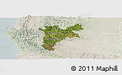 Satellite Panoramic Map of Pajan, lighten
