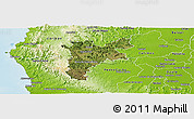 Satellite Panoramic Map of Pajan, physical outside