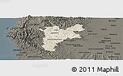 Shaded Relief Panoramic Map of Pajan, darken