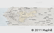 Shaded Relief Panoramic Map of Pajan, semi-desaturated