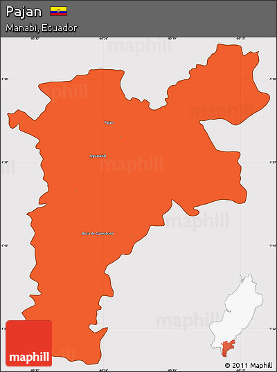 Political Simple Map of Pajan, cropped outside