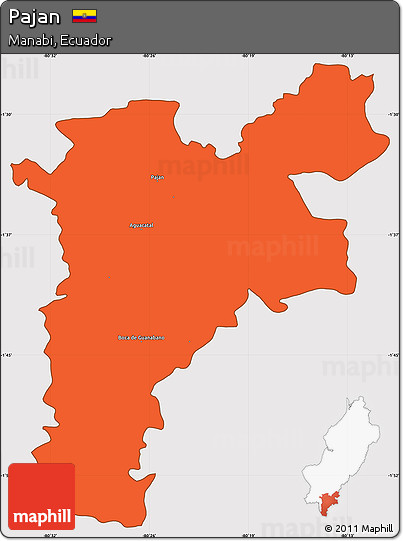 Political Simple Map of Pajan, cropped outside